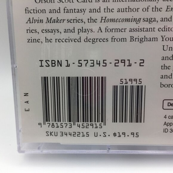 Deseret Book Audio Library Stone Tables Orson Scott Card Audiobook Cassette Tape - Picture 3 of 3